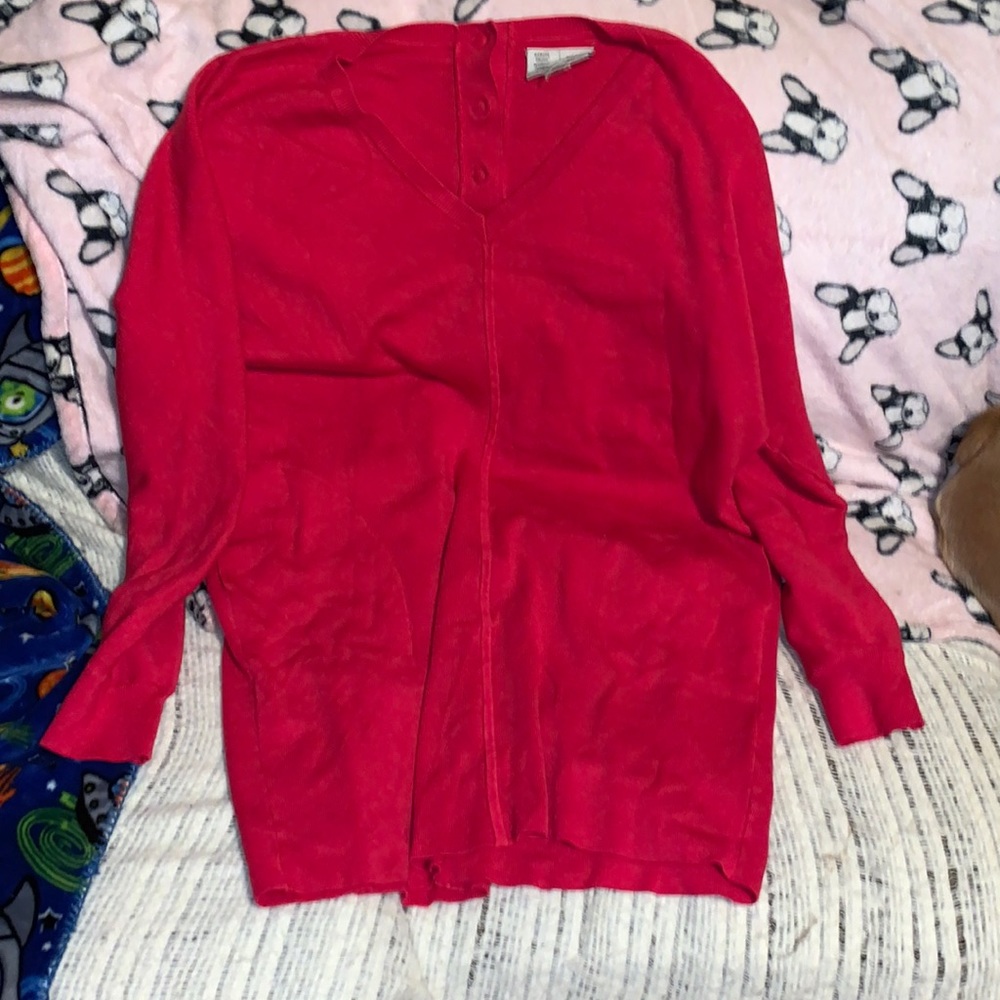 Anthropologie Chrissy Sweater Mini Dress S red